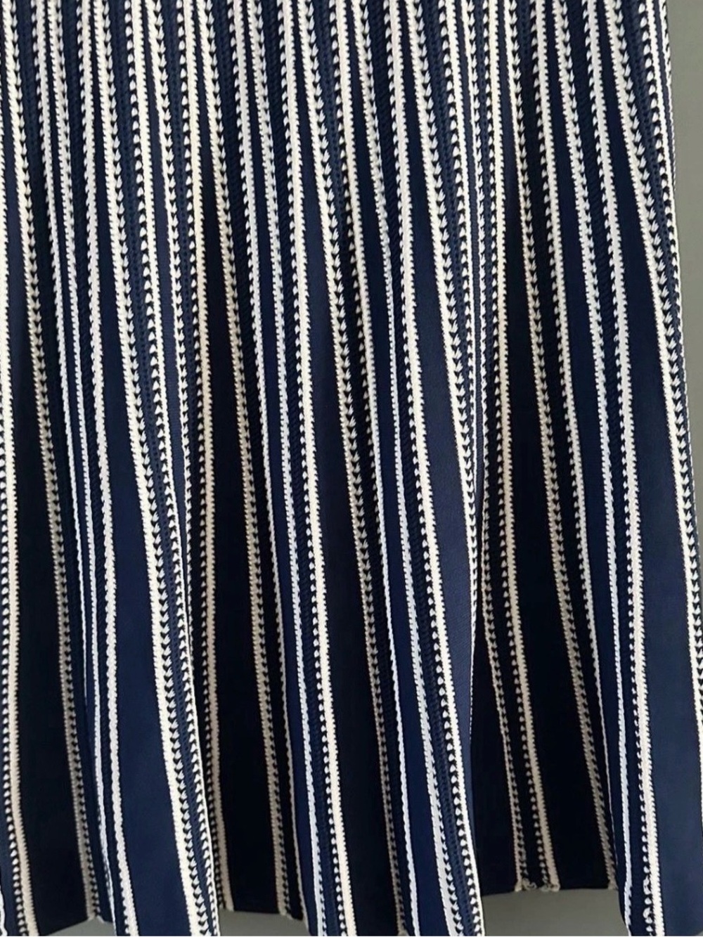 Milly Navy and White Vertical Stripe Midi Tank Dress - Picture 4 of 4